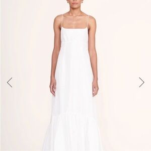 STAUD Florence White Maxi Dress